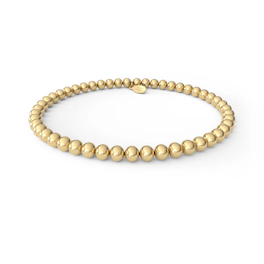 Precious Beaded Bracelet Gold - 4mm