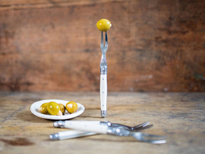 Jean Dubost 4 Cocktail Fork Ivory