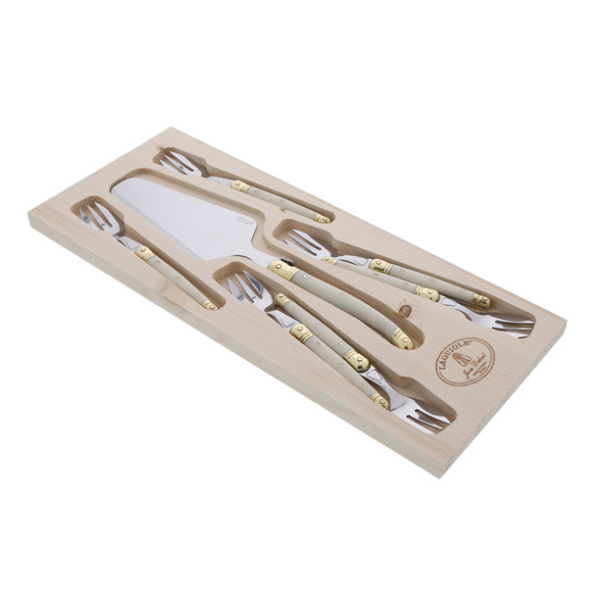 Jean Dubost 7 Pc Cake Set with Ivory handles