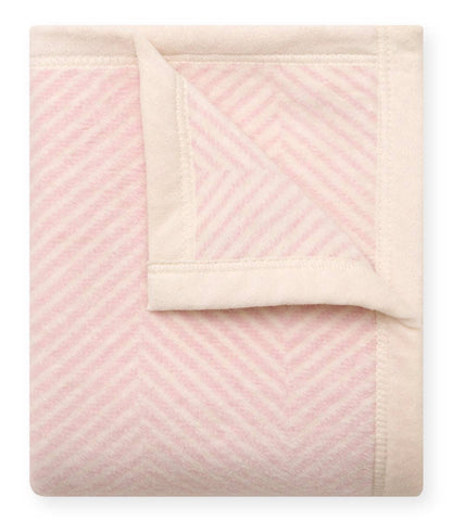 Harborview Herringbone Ballet Pink Mini Blanket