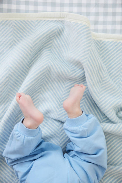 Harborview Herringbone Sky Mini Blanket
