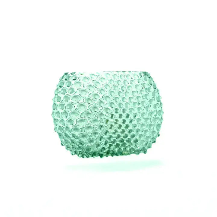 Hobnail Optic Vase | Capri Sea | Handblown Bohemia Crystal