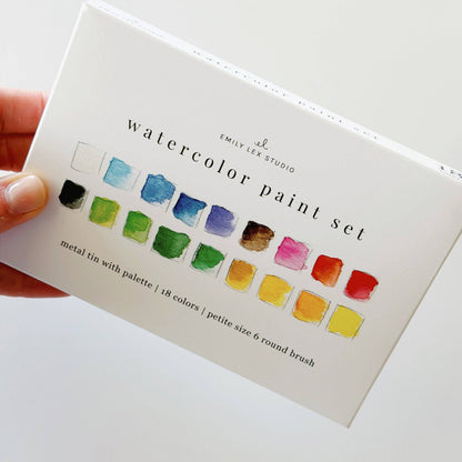 Watercolor Paint Set – 18 Colors with Brush