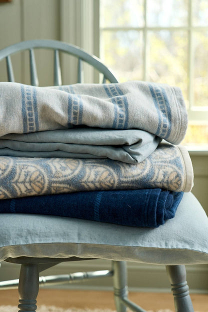 Windowpane Navy Lightweight Blanket