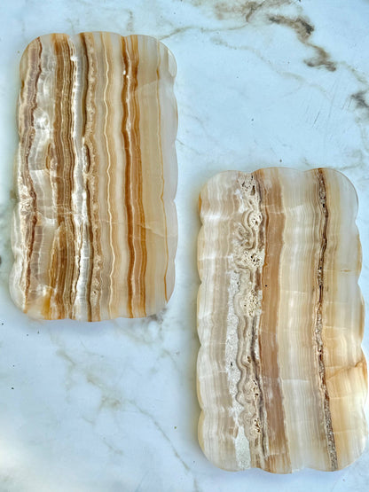 Josephine Onyx Tray, Amber