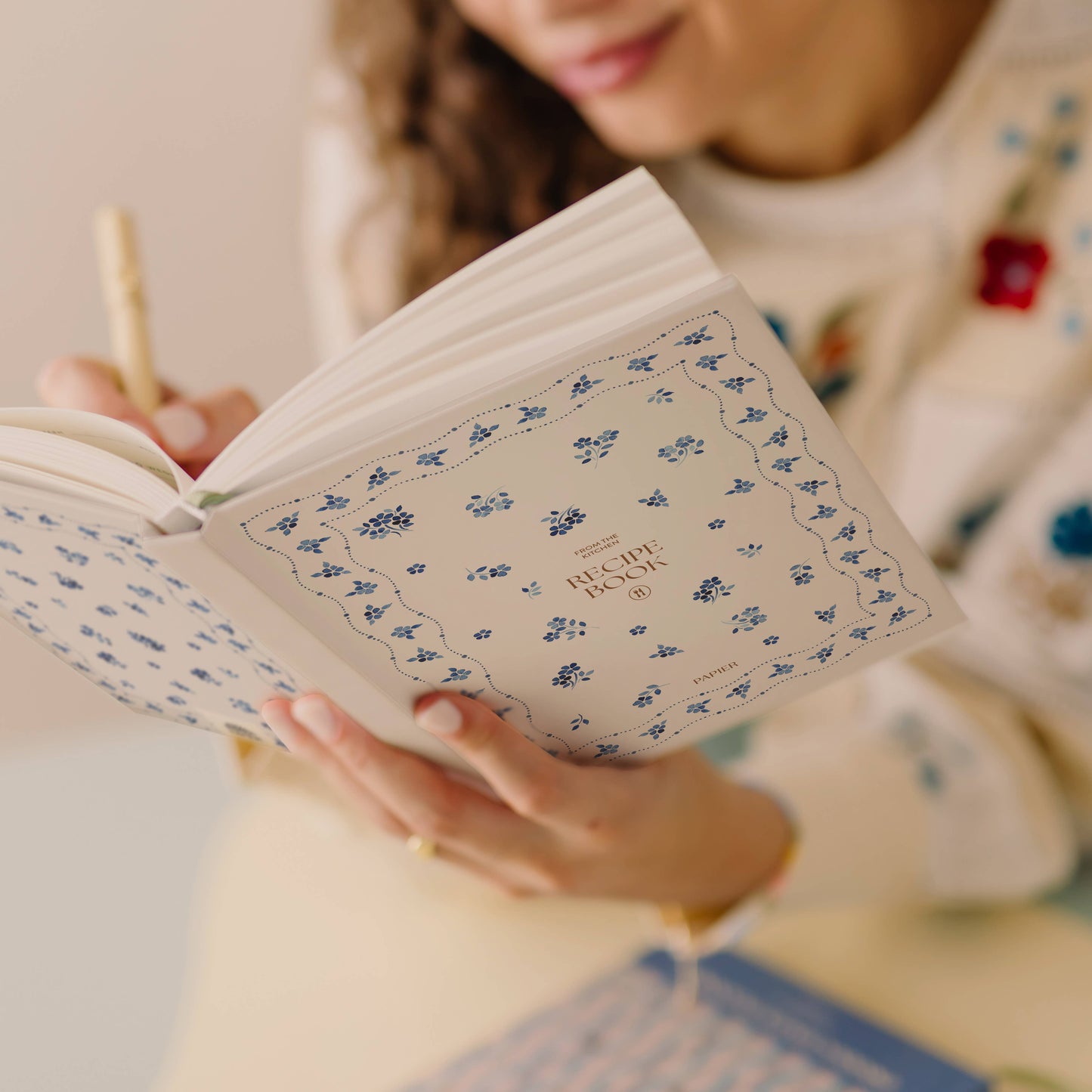 Guided Recipe Journal, A5 Hardcover - Ceramic