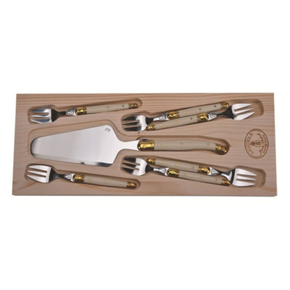 Jean Dubost 7 Pc Cake Set with Ivory handles