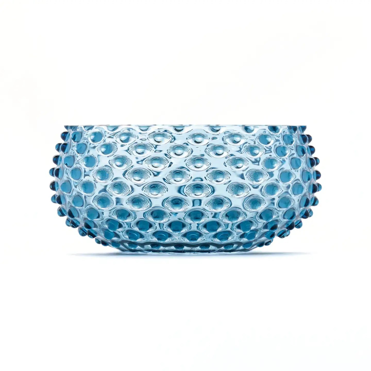 Large Hobnail Glass Bowl | Midnight Blue | Decorative Dish
