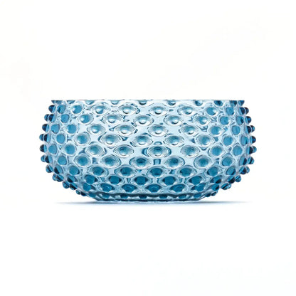 Large Hobnail Glass Bowl | Midnight Blue | Decorative Dish