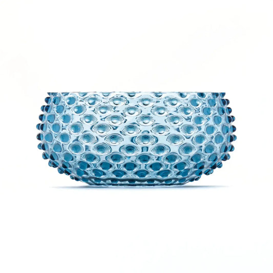 Large Hobnail Glass Bowl | Midnight Blue | Decorative Dish