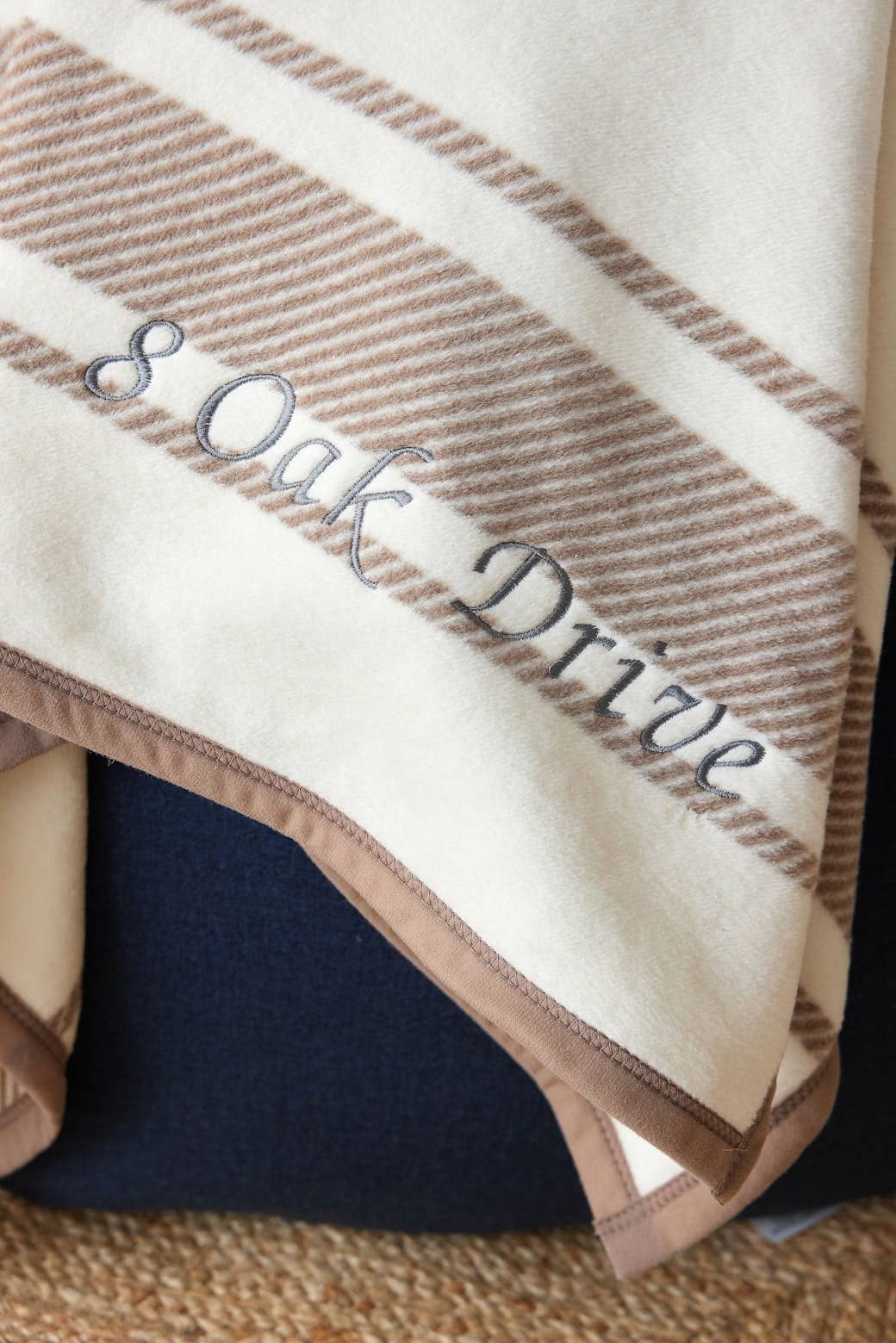 Dockside Stripe Sepia Blanket