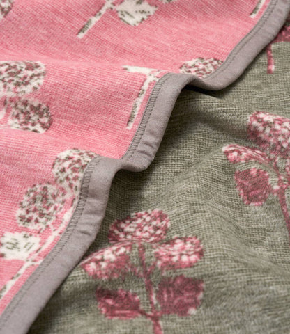 Hydrangea Blockprint Blanket