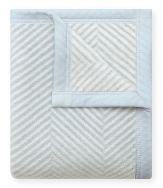 Harborview Herringbone Sky Mini Blanket