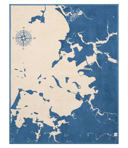 Boston Harbor Map Blanket