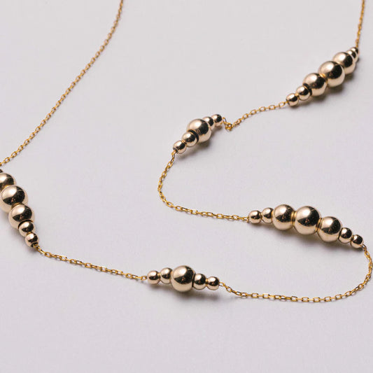 Round Alchemy Beaded Lasso Necklace Gold